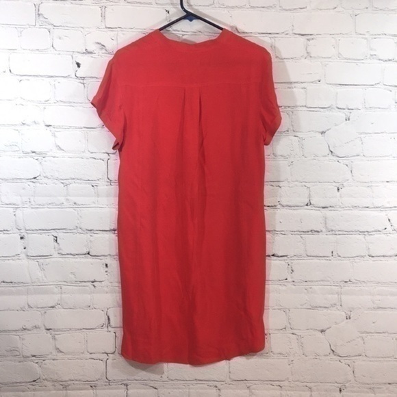 UEC Frame red silk shirt mini dress size small - Picture 6 of 14